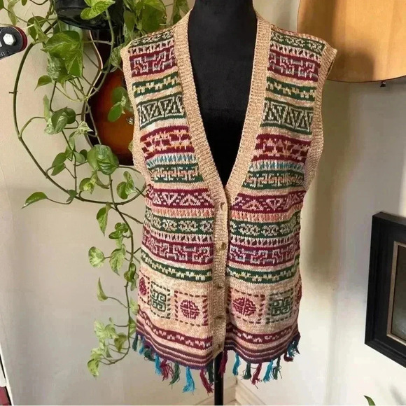 Napa Valley 90s Western Sweater Vest - Medium - Picture 1 of 10